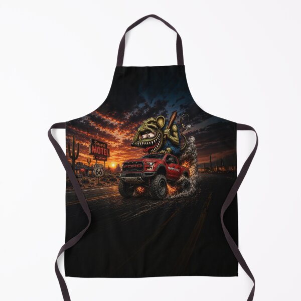 Item preview, Monster Rat Red Ford Raptor Route 66 Desert Burnout Off-Road Truck Art designed and sold by artistwill.