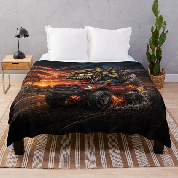 Item preview, Monster Rat Red Ford Raptor Route 66 Desert Burnout Off-Road Truck Art designed and sold by artistwill.