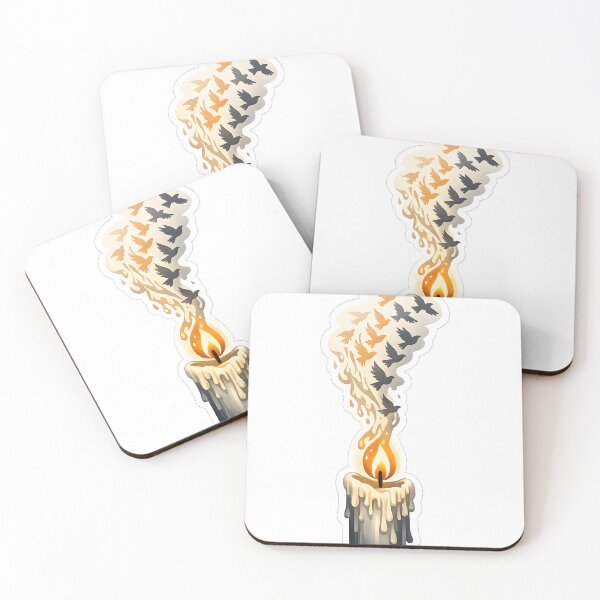 Item preview, Candle Turning Into Birds Artistic Design designed and sold by Naviora.