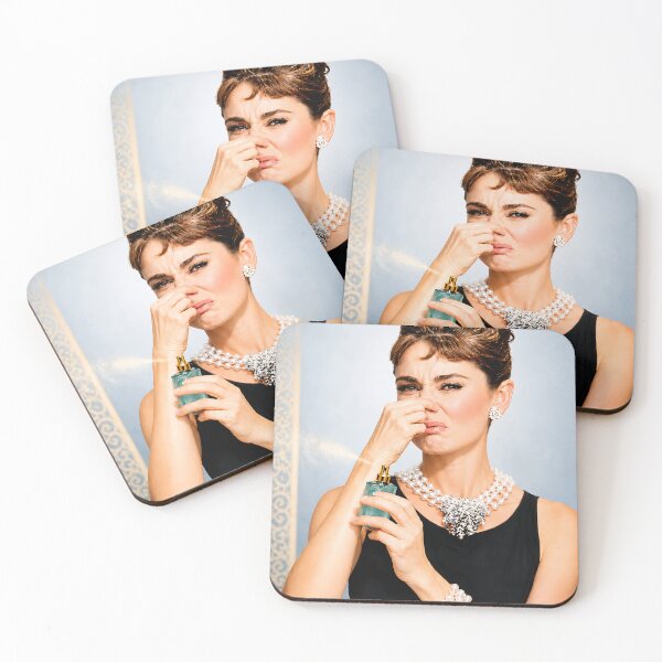 Item preview, Audrey Hepburn Reaction Art | Funny Hollywood Icon Parody Wall Art & Apparel designed and sold by Awful Whiff Art Co.