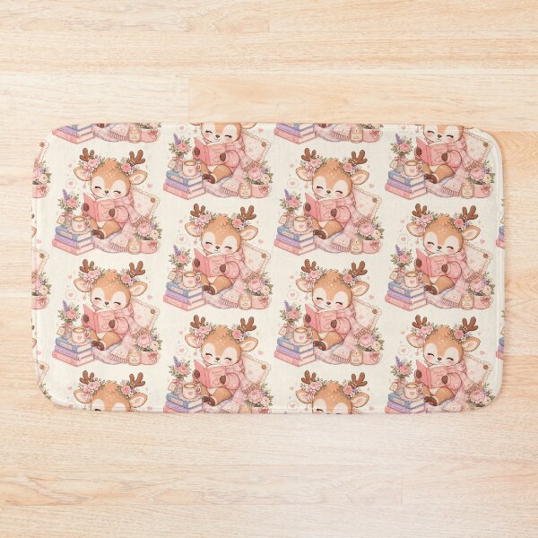 Item preview, Cozy Romance Reading Reindeer | Kawaii Cottagecore Deer Book Lover Art designed and sold by looplandger.