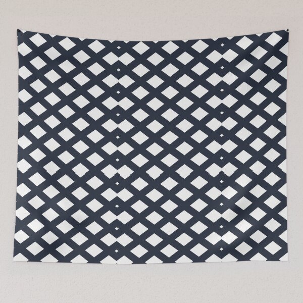 Item preview, Modern Navy Diamond Grid: Geometric Minimal Pattern designed and sold by MoodLay.