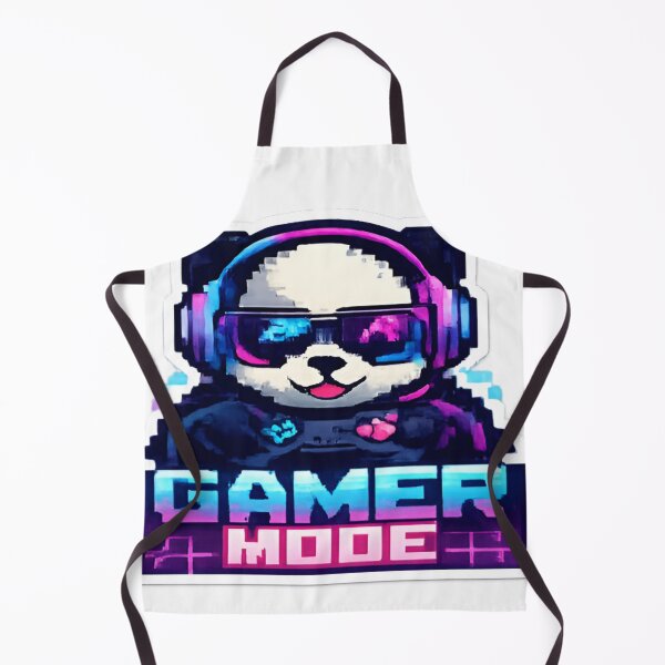 Item preview, Neon Gamer Panda Gaming Mode Retro Pixel Art Sticker designed and sold by echoartstd.