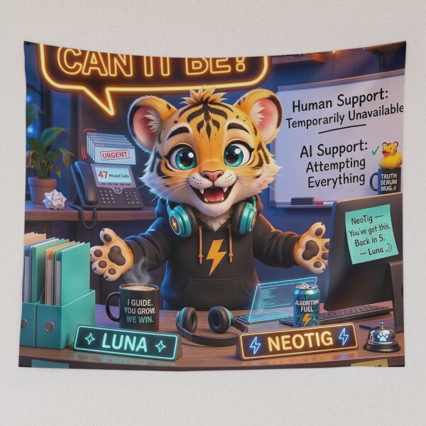 Item preview, How Hard Can It Be? NeoTig AI Support Desk Prequel designed and sold by NeoTigLuna.