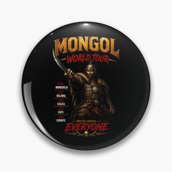 Item preview, Mongol World Tour Conquest Parody Art designed and sold by Retr0Tshirts.