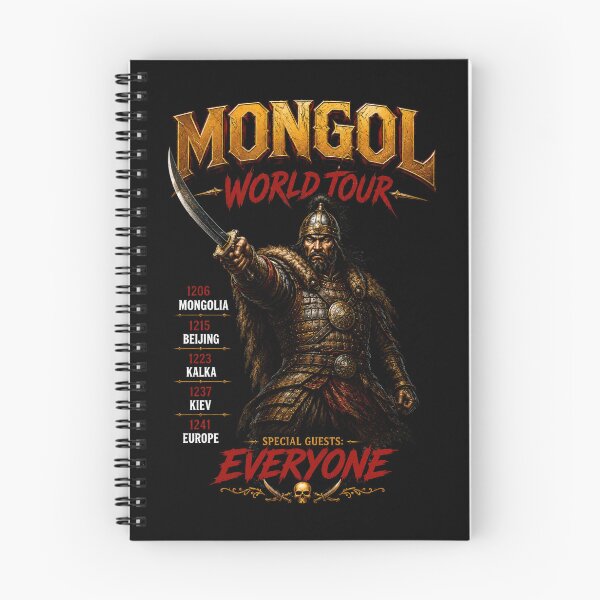 Item preview, Mongol World Tour Conquest Parody Art designed and sold by Retr0Tshirts.