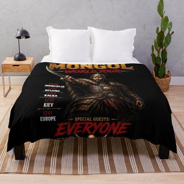 Item preview, Mongol World Tour Conquest Parody Art designed and sold by Retr0Tshirts.