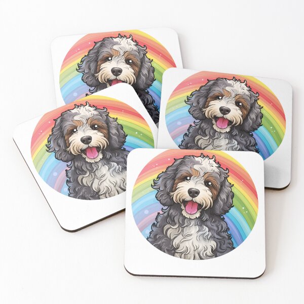 Item preview, Funny Bordoodle Colorful Rainbow Cute Mom Dad Kids designed and sold by rafaeltto.