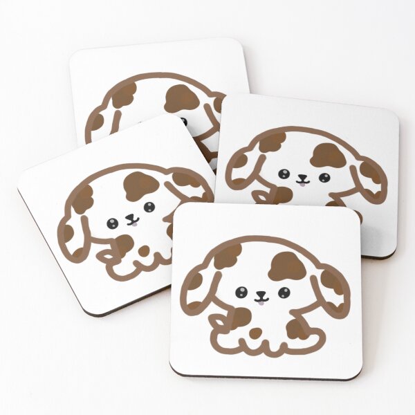 Item preview, Cute Spotted White and Brown Chibi Puppy designed and sold by AestheteArchive.