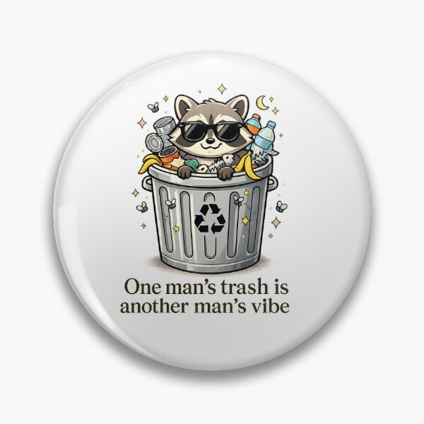 Item preview, Funny Raccoon Trash Vibe Aesthetic Quote Sticker designed and sold by Saniyamirza07.