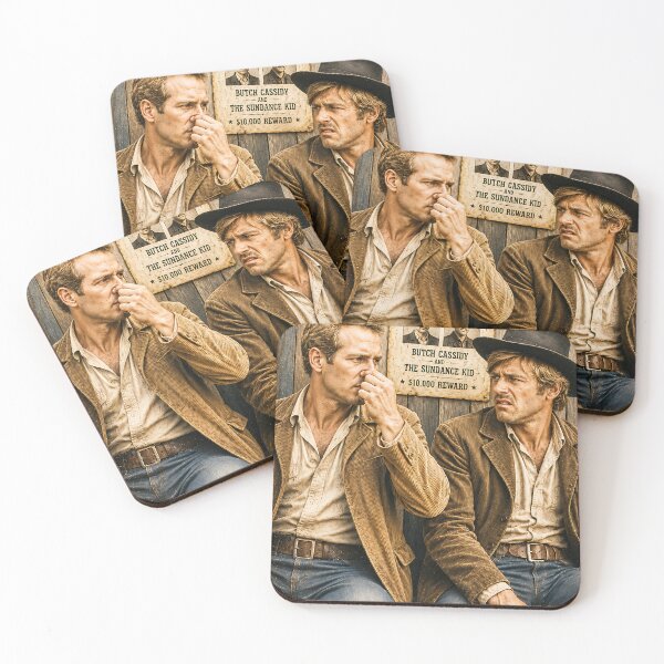 Item preview, Butch Cassidy & Sundance Kid Reaction Art | Funny Western Movie Parody Wall Art & Apparel designed and sold by Awful Whiff Art Co.