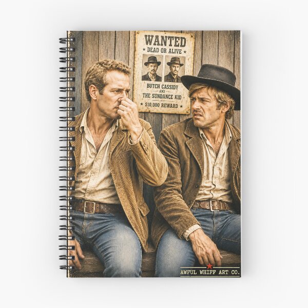 Item preview, Butch Cassidy & Sundance Kid Reaction Art | Funny Western Movie Parody Wall Art & Apparel designed and sold by Awful Whiff Art Co.