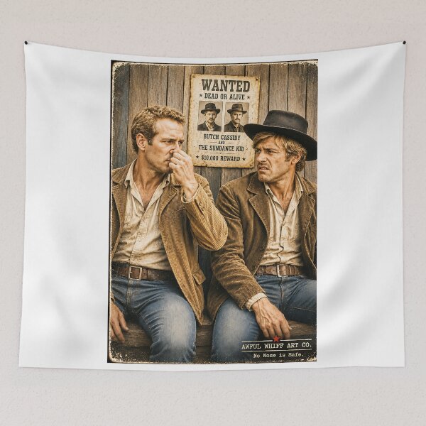 Item preview, Butch Cassidy & Sundance Kid Reaction Art | Funny Western Movie Parody Wall Art & Apparel designed and sold by Awful Whiff Art Co.