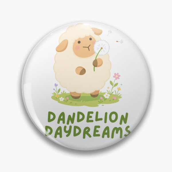 Item preview, Cute Sheep Blowing Dandelion Sticker, Kawaii Lamb Spring Flower Design designed and sold by Tattyarts.