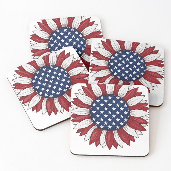 Item preview, Patriotic Sunflower USA Flag Floral 4th Of July designed and sold by MrDesing10 ⭐⭐⭐⭐⭐.