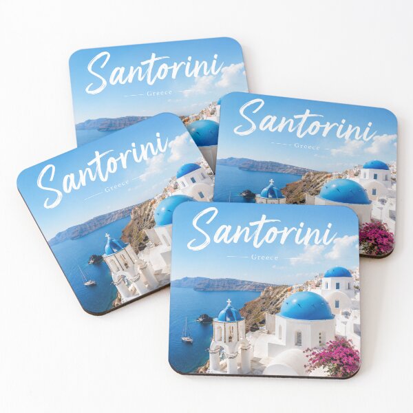 Item preview, Santorini Greece – Blue Domes & Aegean View designed and sold by Sasas Design.
