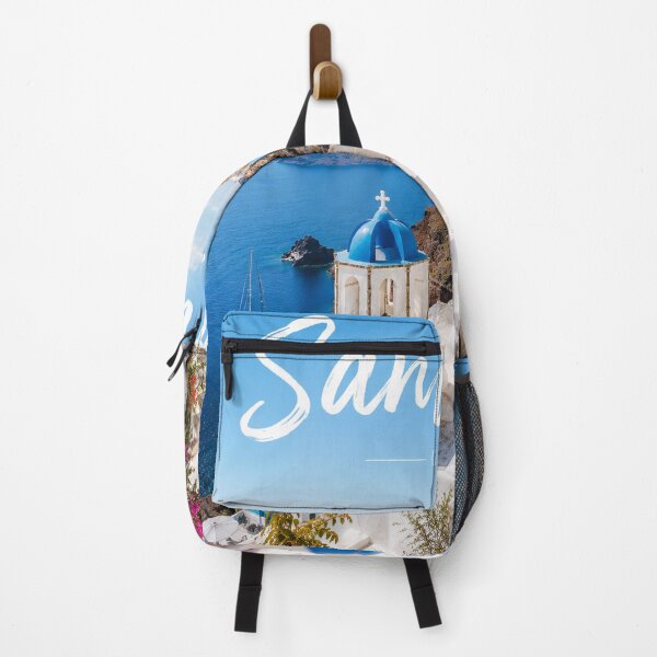 Item preview, Santorini Greece – Blue Domes & Aegean View designed and sold by Sasas Design.