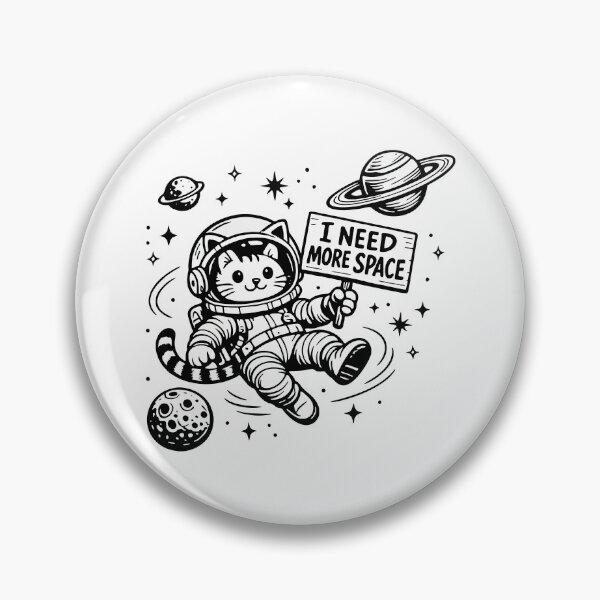 Item preview, I Need More Space Funny Cat Astronaut designed and sold by HandicraftArt.