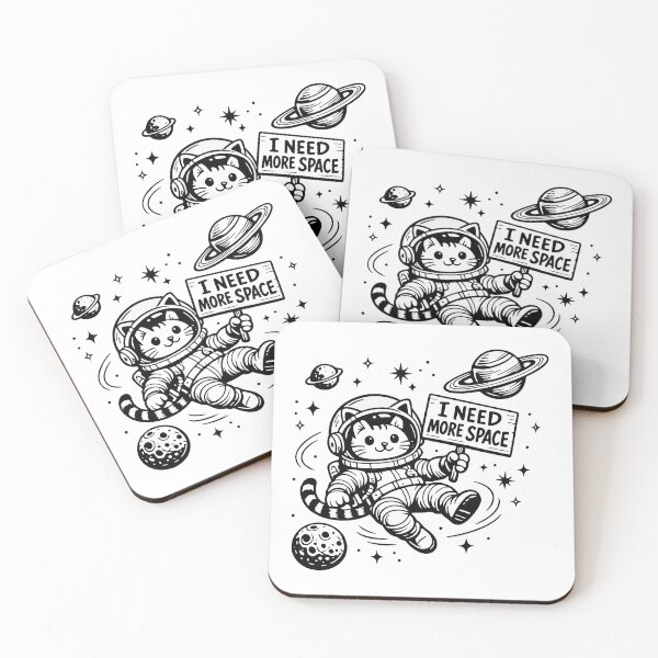 Item preview, I Need More Space Funny Cat Astronaut designed and sold by HandicraftArt.