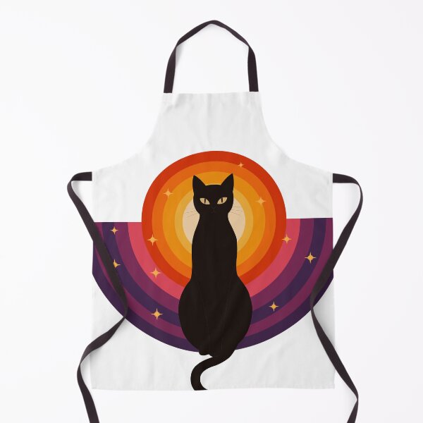 Item preview, Mystical Black Cat in the Retro Sun designed and sold by DesingsTR.
