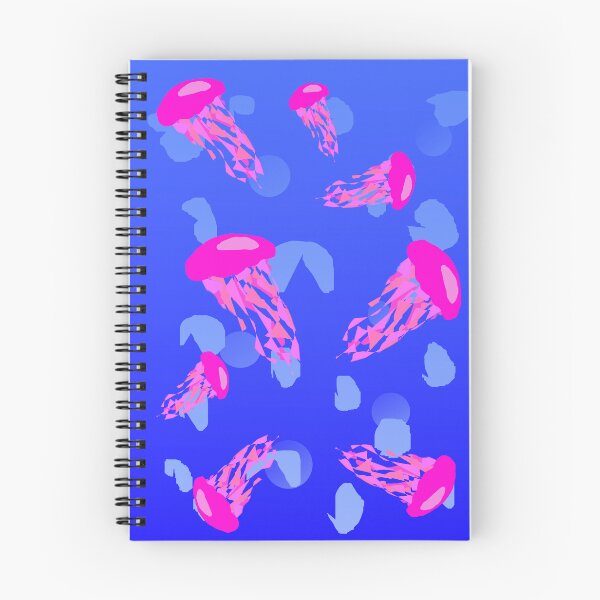 Item preview, Pink jellyfish on the blue background designed and sold by Dniprianka.