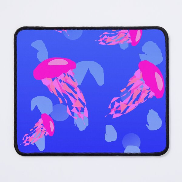 Item preview, Pink jellyfish on the blue background designed and sold by Dniprianka.