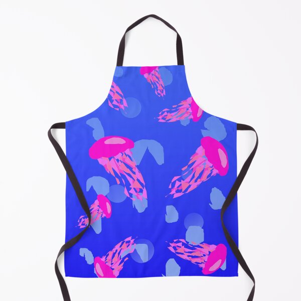 Item preview, Pink jellyfish on the blue background designed and sold by Dniprianka.