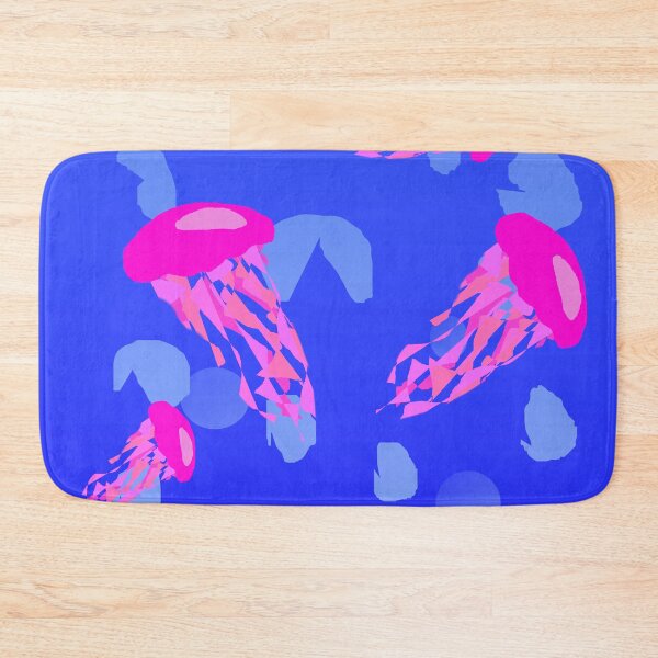 Item preview, Pink jellyfish on the blue background designed and sold by Dniprianka.