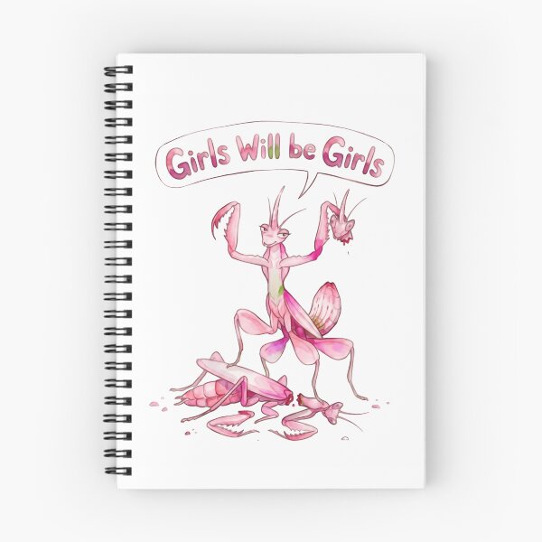 Item preview, Girls Will Be Girls Praying Mantis Insect Humor Entomology designed and sold by HumansStuck12.