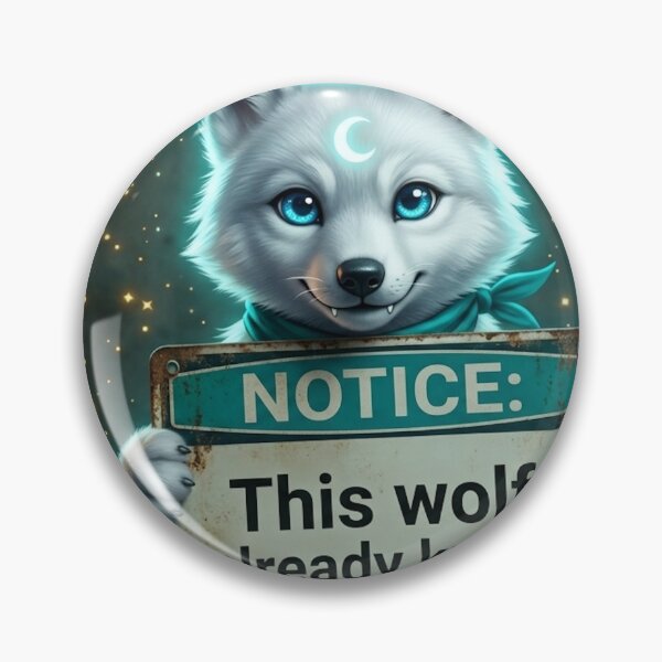 Item preview, Funny Wolf Pup Notice Sign — This Wolf Already Knew — NeoTigLuna designed and sold by NeoTigLuna.