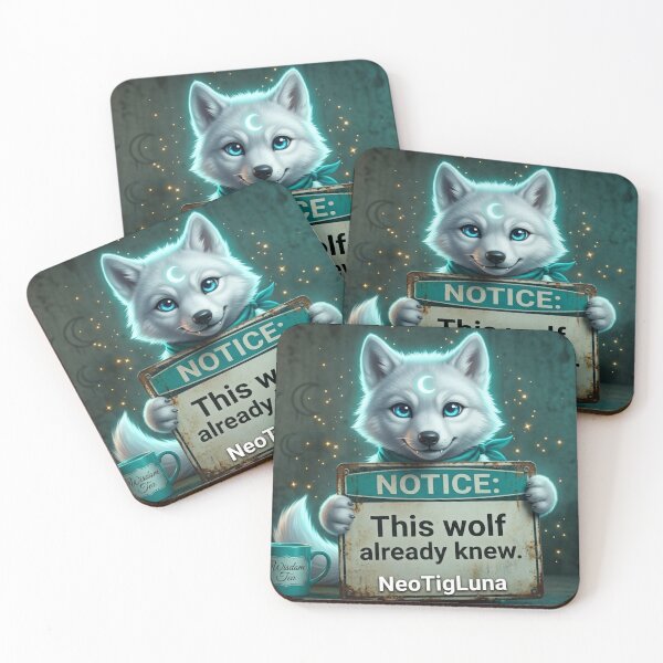 Item preview, Funny Wolf Pup Notice Sign — This Wolf Already Knew — NeoTigLuna designed and sold by NeoTigLuna.
