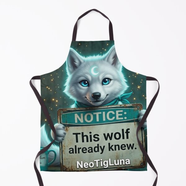 Item preview, Funny Wolf Pup Notice Sign — This Wolf Already Knew — NeoTigLuna designed and sold by NeoTigLuna.