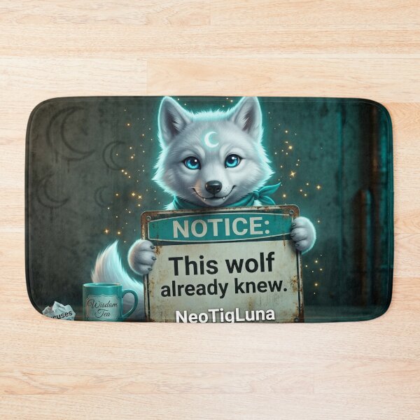 Item preview, Funny Wolf Pup Notice Sign — This Wolf Already Knew — NeoTigLuna designed and sold by NeoTigLuna.