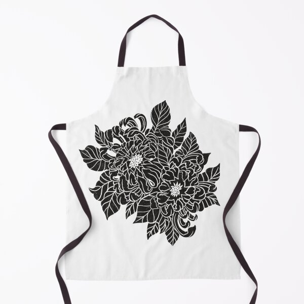 Item preview, Two Black and White Japanese Chrysanthemums  designed and sold by Milovidova.