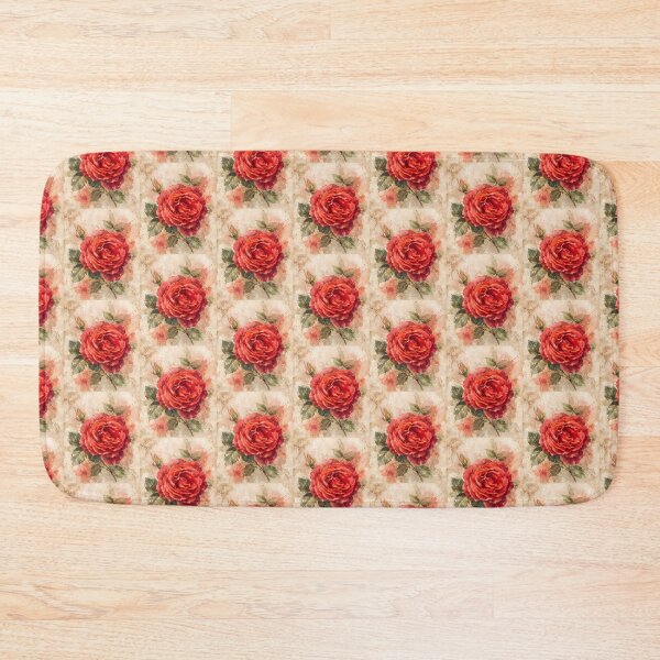 Artikelvorschau, Vintage-Aquarellkunst mit roter Rose – Romantische florale Illustration entworfen und verkauft von Violafleurviolett.
