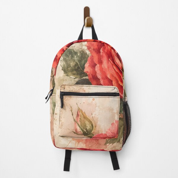 Item preview, Vintage Red Rose Watercolor Art – Romantic Floral Botanical Illustration designed and sold by Violafleurviolett.