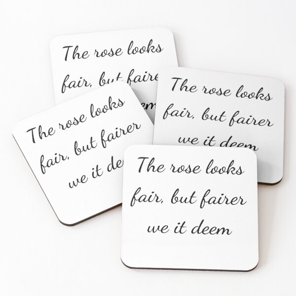 Item preview, "The rose looks fair, but fairer we it deem" - handwriting black designed and sold by ariksworld.