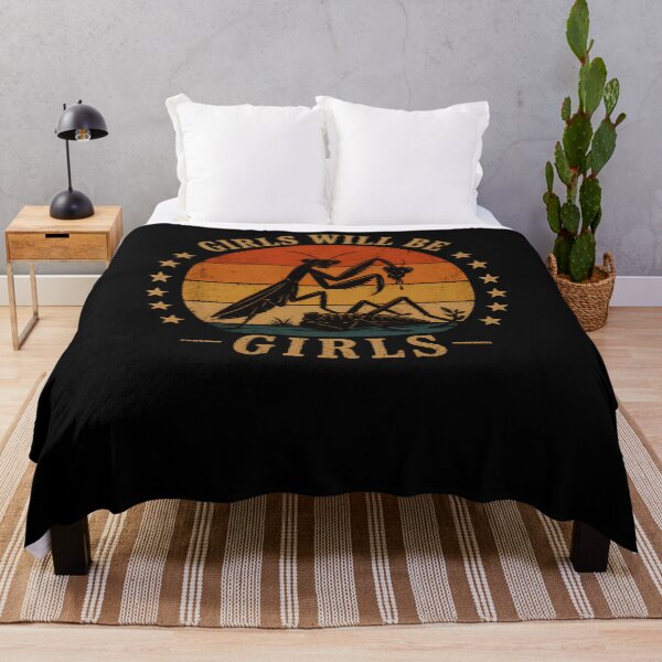 Item preview, Girls Will Be Girls Praying Mantis Entomology Humor designed and sold by RetroMini2026.