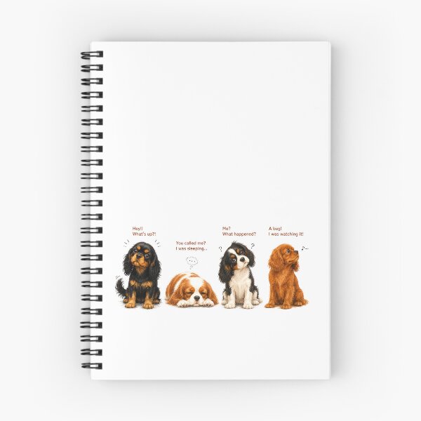 Item preview, Cavalier King Charles Spaniel Funny Puppy Conversation Cute Dog Family designed and sold by SakuraWaStyle.