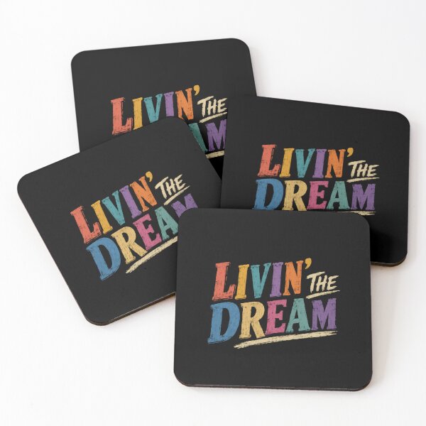 Item preview, Livin' The Dream Positive Quote Inspirational Saying Dreamers designed and sold by RetroMini2026.