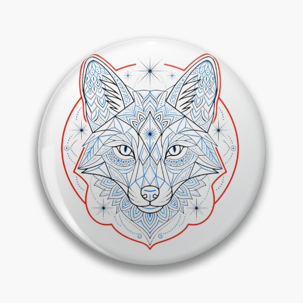 Item preview, Geometric Fox Mandala Tattoo designed and sold by Sabsll.