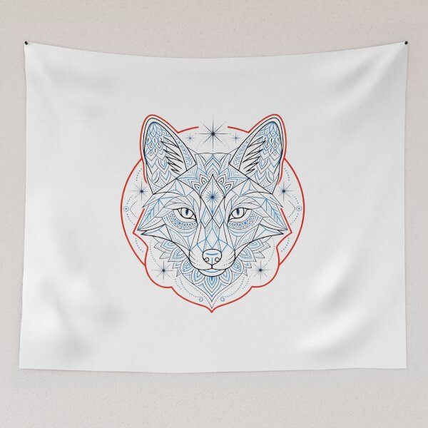 Item preview, Geometric Fox Mandala Tattoo designed and sold by Sabsll.