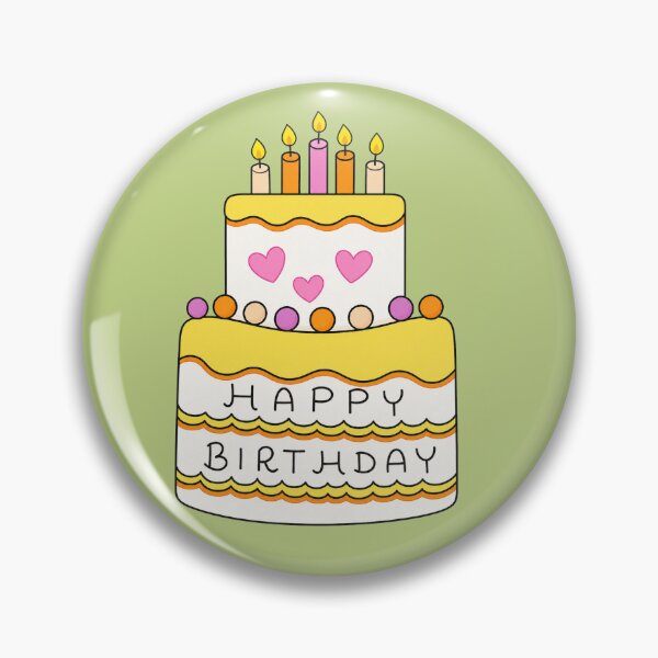 Item preview, Happy Birthday Cake | Colorful Birthday Illustration designed and sold by pigeonlovrs.