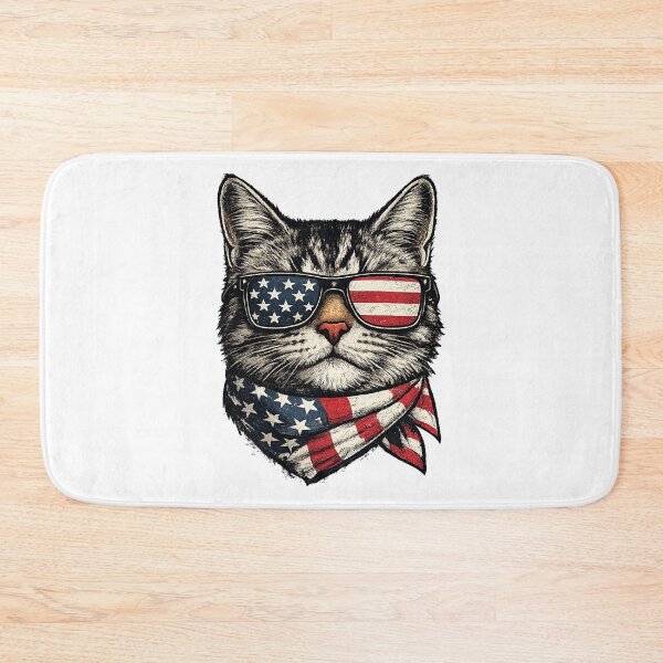 Item preview, Patriotic Cat Flag Sunglasses 4th of July Design designed and sold by DjFreeq.
