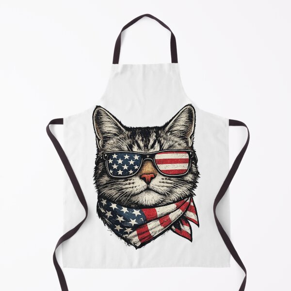 Item preview, Patriotic Cat Flag Sunglasses 4th of July Design designed and sold by DjFreeq.