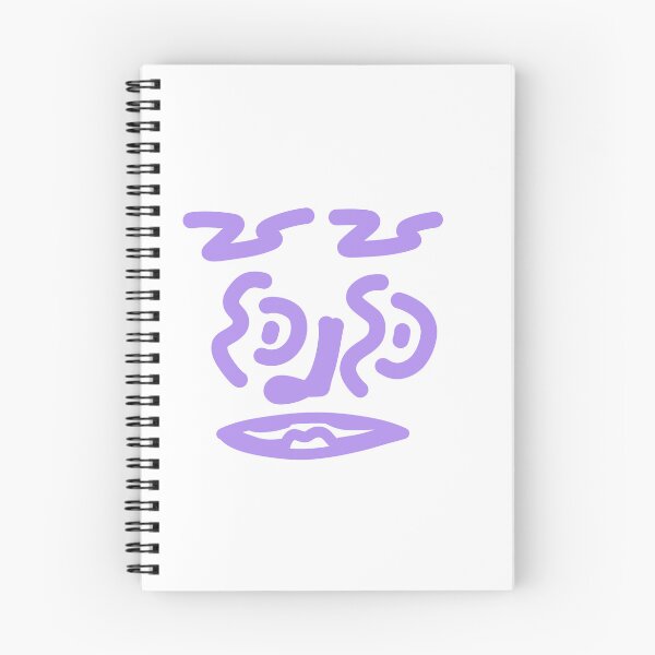 Item preview, Purple Spiral Doodle Face – Abstract Minimalist Character Art designed and sold by felipemaldonadoart.