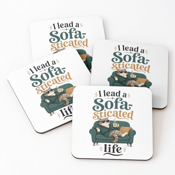 Item preview, I Lead A Sofa-sticated Life – Funny Cat Pun & Chill Design designed and sold by DesignsCreative.