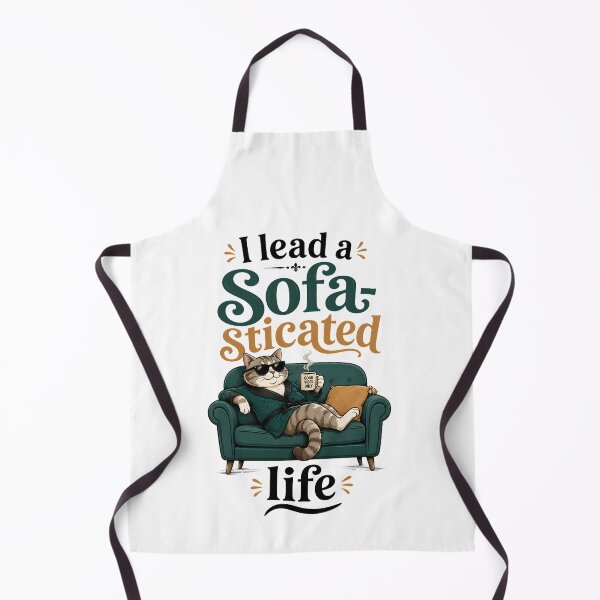 Item preview, I Lead A Sofa-sticated Life – Funny Cat Pun & Chill Design designed and sold by DesignsCreative.