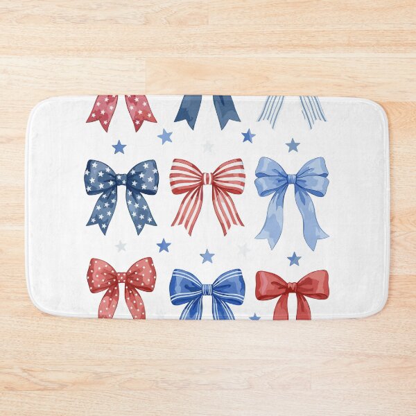 Item preview, Patriotic Coquette Bows Red White Blue USA Flag 4th of july designed and sold by MrDesing10 ⭐⭐⭐⭐⭐.