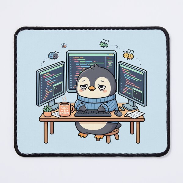 Artikelvorschau, Wieder Fehlersuche: Niedlicher Pinguin-Programmierer-Cartoon entworfen und verkauft von dreephic22.